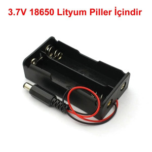 Adaptör Soketli Pil Yuvası 2 li 18650